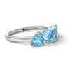 Thumbnail Image 3 of Trillion-Cut Swiss Blue Topaz Five-Stone Ring in Sterling Silver
