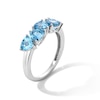 Thumbnail Image 4 of Trillion-Cut Swiss Blue Topaz Five-Stone Ring in Sterling Silver