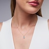 Thumbnail Image 2 of Pear-Shaped Swiss Blue Topaz and Diamond-Accent Pendant in 10K Gold