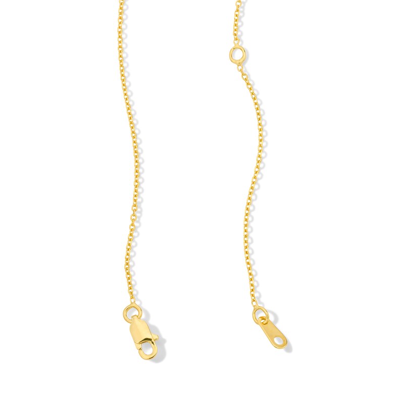 Main Image 2 of Pear-Shaped Swiss Blue Topaz and Diamond-Accent Pendant in 10K Gold