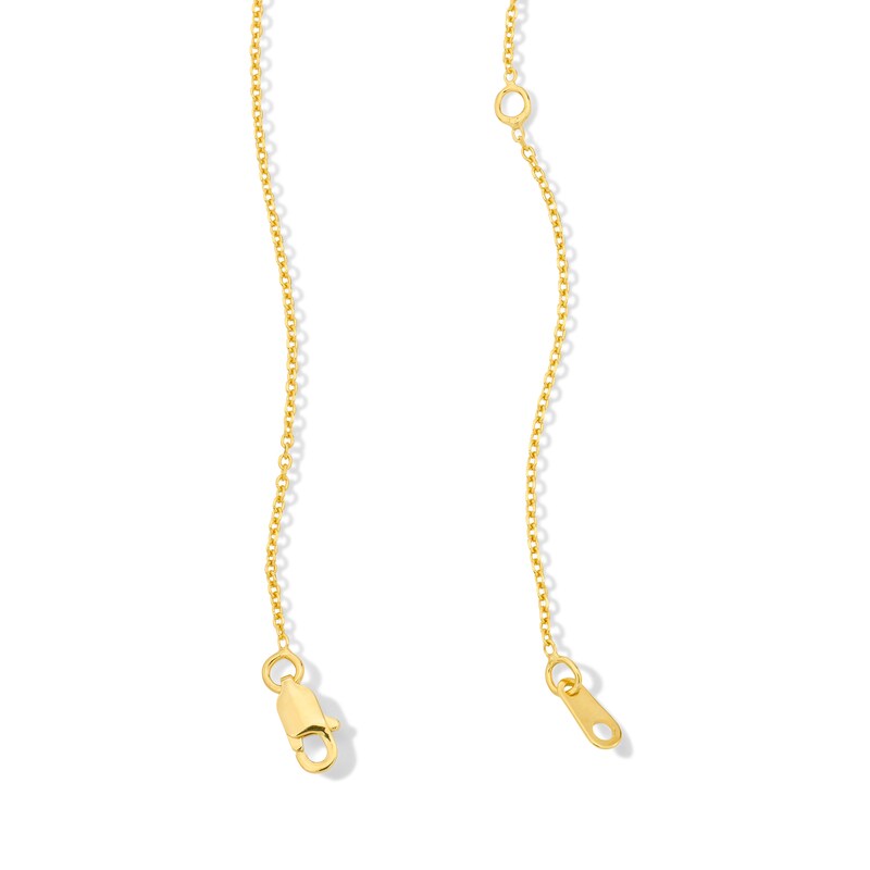 Pear-Shaped Emerald and Diamond-Accent Pendant in 10K Gold