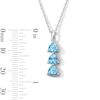 Thumbnail Image 2 of Trillion-Cut Swiss Blue Topaz Pendant in Sterling Silver