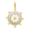 Thumbnail Image 1 of Ship’s Wheel Necklace Charm in Solid 10K Two-Tone Gold