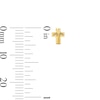 Thumbnail Image 3 of Diamond-Cut Cross Stud Earrings in Semi-Solid 14K Gold