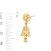 Thumbnail Image 2 of Diamond-Cut Bell Drop Earrings in 22K Gold