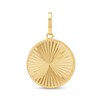 Thumbnail Image 1 of Diamond-Cut Sunburst and Beaded Necklace Charm in Solid 10K Gold