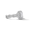 Thumbnail Image 4 of 1.25 CT. T.W. Emerald-Cut Canadian Certified Centre Diamond Frame Engagement Ring in 14K White Gold (I/SI2)