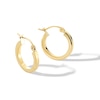 Thumbnail Image 1 of 15.0mm Square Tube Hoop Earrings in Hollow 14K Gold