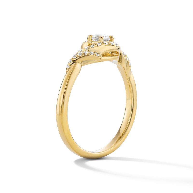 0.30 CT. T.W. Certified Lab-Grown Diamond Bypass Promise Ring in 10K Gold (F/VS2)