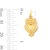 Thumbnail Image 2 of Owl Necklace Charm in Solid 10K Gold