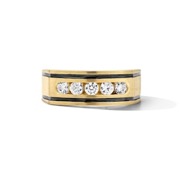 0.50 CT. T.W. Certified Lab-Grown Diamond Five-Stone Band in 10K Gold (F/VS2)