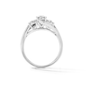 Thumbnail Image 3 of 0.50 CT. T.W. Diamond Three-Stone Bypass Engagement Ring in 14K White Gold