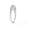 Thumbnail Image 5 of 0.50 CT. T.W. Diamond Three-Stone Bypass Engagement Ring in 14K White Gold