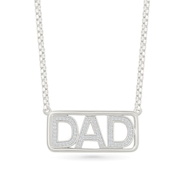 0.29 CT. T.W. Certified Lab-Grown Diamond "Dad" Necklace in Sterling Silver (I/SI2) - 22”