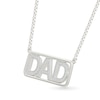 Thumbnail Image 2 of 0.29 CT. T.W. Certified Lab-Grown Diamond "Dad" Necklace in Sterling Silver (I/SI2) - 22”