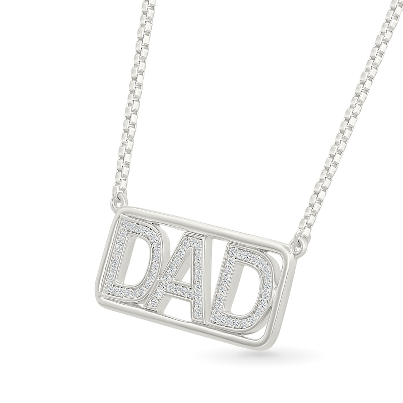0.29 CT. T.W. Certified Lab-Grown Diamond "Dad" Necklace in Sterling Silver (I/SI2) - 22"