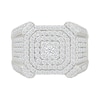 Thumbnail Image 2 of 1.95 CT. T.W. Cushion-Shaped Certifie Lab-Grown Diamond Multi-Frame Ring in Sterling Silver (I/SI2)