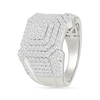 Thumbnail Image 3 of 1.95 CT. T.W. Cushion-Shaped Certifie Lab-Grown Diamond Multi-Frame Ring in Sterling Silver (I/SI2)