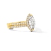 Thumbnail Image 4 of 1.40 CT. T.W. Marquise-Cut Certified Lab-Grown Diamond Frame Bridal Set in 14K Gold(F/VS2)