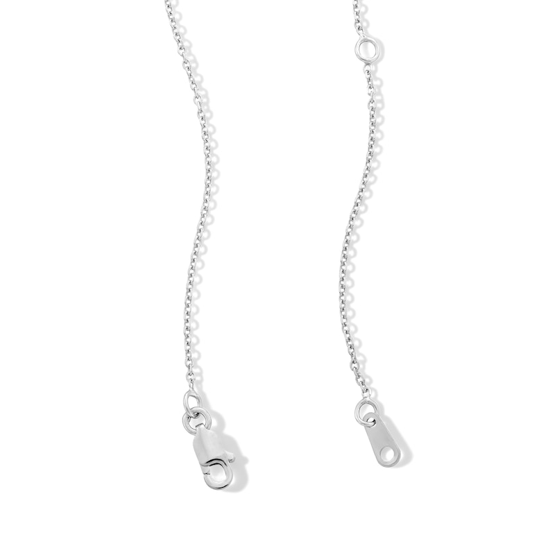 Main Image 2 of Emerald-Cut London Blue Topaz and 0.14 CT. T.W. Certified Lab-Grown Diamond Pendant in Sterling Silver (F/VS2)