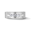 Thumbnail Image 1 of 0.25 CT. T.W. Certified Lab-Grown Diamond Five-Stone Wedding Band in 10K White Gold (F/VS2)