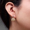 Thumbnail Image 2 of 1.00 CT. T.W. Certified Lab-Grown Diamond Bell Drop Earrings in 18K Gold (F/VS2)