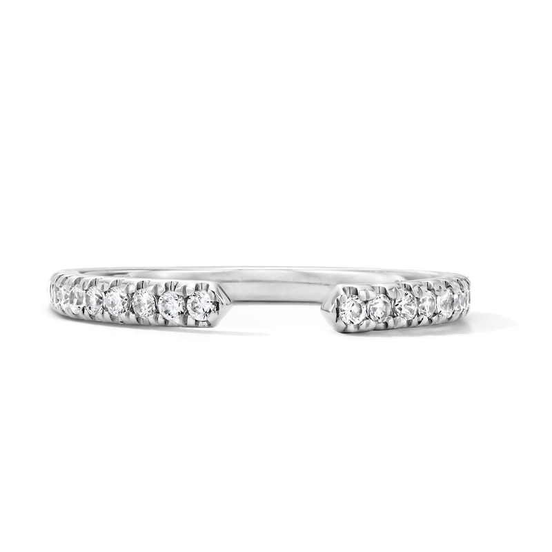 Main Image 1 of 0.25 CT. T.W. Certified Lab-Grown Diamond Stackable Open Band in 14K White Gold (F/VS2)