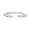 Thumbnail Image 1 of 0.40 CT. T.W. Marquise-Cut Certified Lab-Grown Diamond Open Band in 14K White Gold (F/VS2)