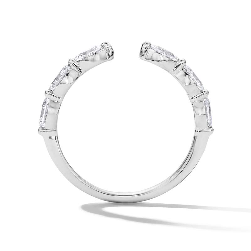 0.40 CT. T.W. Marquise-Cut Certified Lab-Grown Diamond Open Band in 14K White Gold (F/VS2)