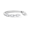 Thumbnail Image 4 of 0.40 CT. T.W. Marquise-Cut Certified Lab-Grown Diamond Open Band in 14K White Gold (F/VS2)