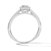 Thumbnail Image 3 of 0.10 CT. T.W. Diamond Octagon-Shaped Frame Promise Ring in Sterling Silver