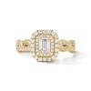 Thumbnail Image 1 of 1.25 CT. T.W. Emerald-Cut Canadian Certified Centre Diamond Frame Engagement Ring in 14K Gold (I/SI2)