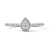 Thumbnail Image 1 of 0.05 CT. T.W. Diamond Pear-Shaped Frame Promise Ring in Sterling Silver
