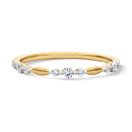 0.20 CT. T.W. Certified Lab-Grown Diamond Station Stackable Band in 14K Gold (F/VS2)