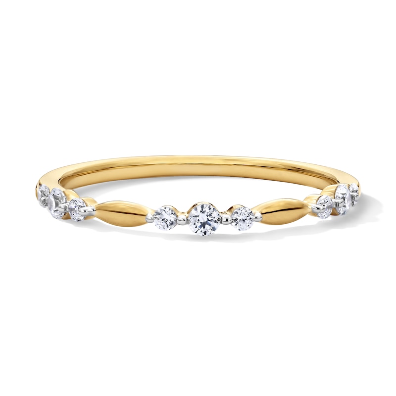 0.20 CT. T.W. Certified Lab-Grown Diamond Station Stackable Band in 14K Gold (F/VS2)