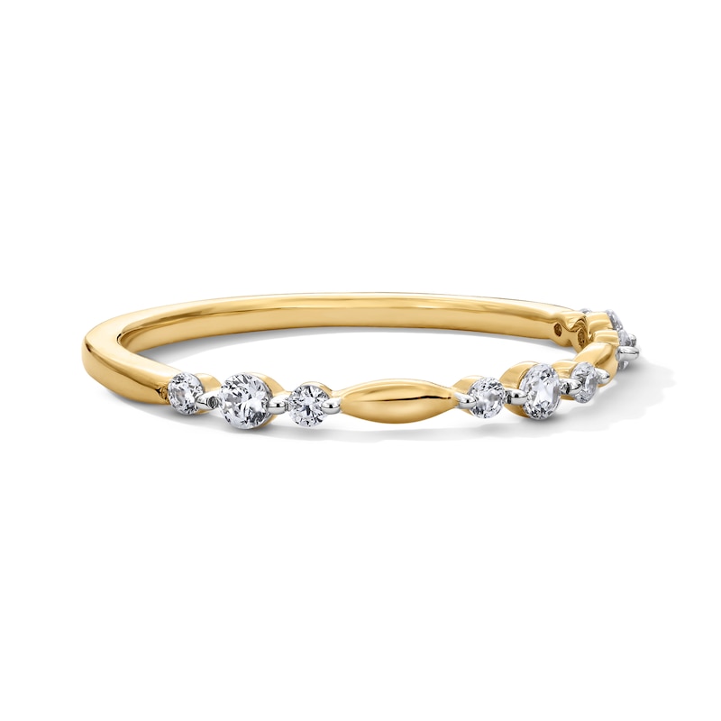 0.20 CT. T.W. Certified Lab-Grown Diamond Station Stackable Band in 14K Gold (F/VS2)