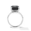 Thumbnail Image 2 of EFFY™ Collection Emerald-Cut Black Onyx and 0.04 CT. T.W. Diamond Cocktail Ring in Sterling Silver