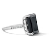 Thumbnail Image 3 of EFFY™ Collection Emerald-Cut Black Onyx and 0.04 CT. T.W. Diamond Cocktail Ring in Sterling Silver