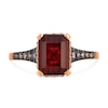 Thumbnail Image 4 of Le Vian® Emerald-Cut Garnet and 0.25 CT. T.W. Diamond Hidden Frame Ring in 14K Strawberry Gold®