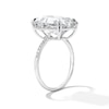 Thumbnail Image 4 of EFFY™ Collection Emerald-Cut White Topaz and 0.04 CT. T.W. Diamond Cocktail Ring in Sterling Silver