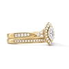 Thumbnail Image 4 of 0.70 CT. T.W. Marquise-Cut Diamond Frame Bridal Set in 14K Gold