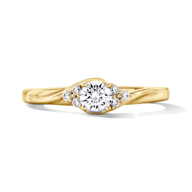 Main Image 1 of 0.40 CT. T.W. Canadian Certified Diamond Twist Bypass Engagement Ring in 14K Gold (I/I1)