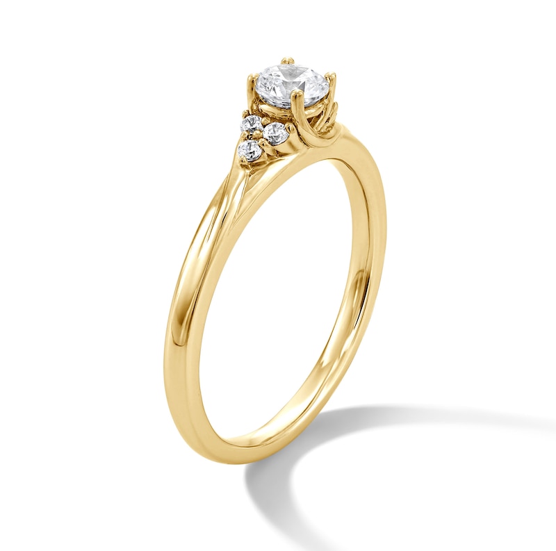 Main Image 3 of 0.40 CT. T.W. Canadian Certified Diamond Twist Bypass Engagement Ring in 14K Gold (I/I1)