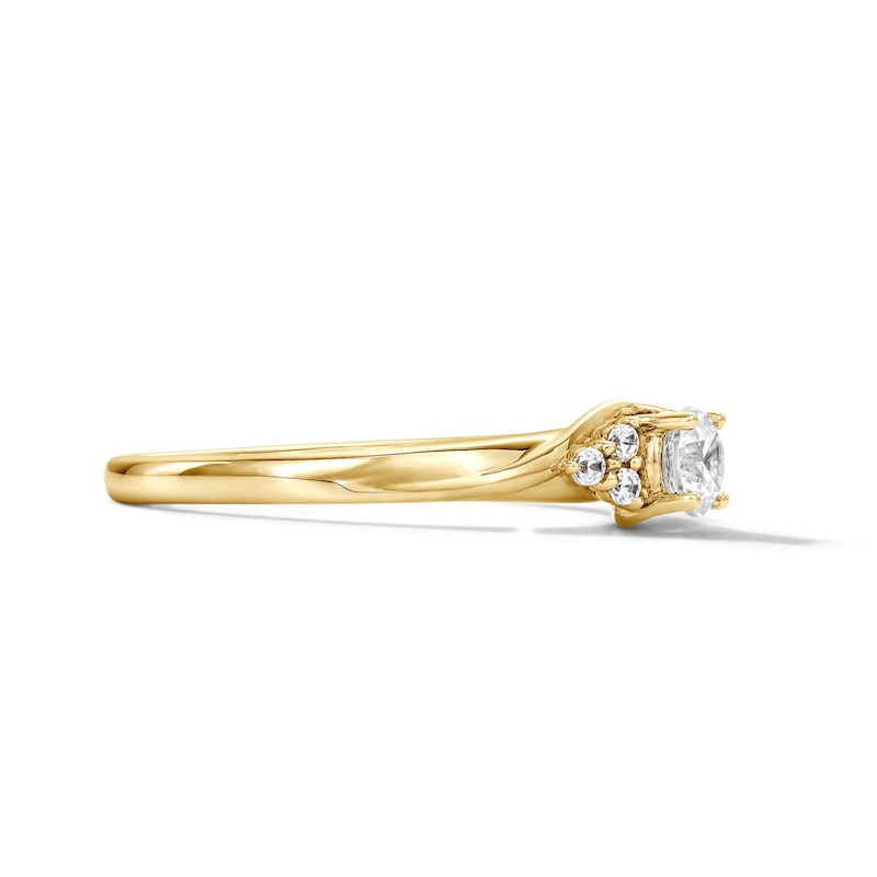 Main Image 4 of 0.40 CT. T.W. Canadian Certified Diamond Twist Bypass Engagement Ring in 14K Gold (I/I1)