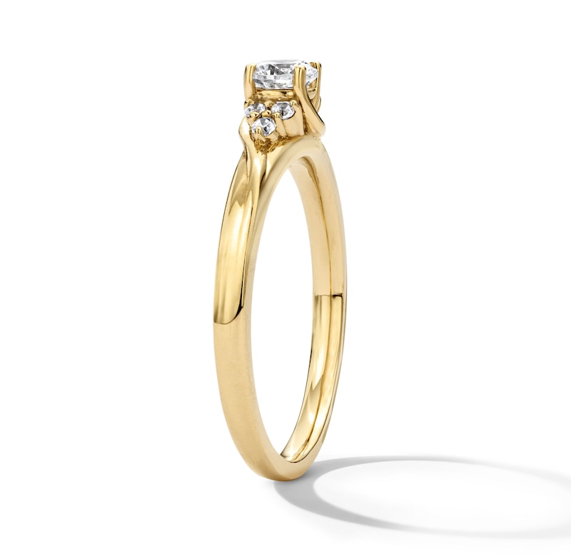 Main Image 5 of 0.40 CT. T.W. Canadian Certified Diamond Twist Bypass Engagement Ring in 14K Gold (I/I1)