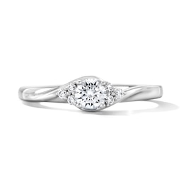 0.40 CT. T.W. Canadian Certified Diamond Twist Bypass Engagement Ring in 14K White Gold (I/I1)