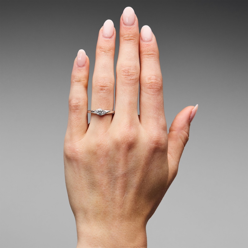 Main Image 2 of 0.40 CT. T.W. Canadian Certified Diamond Twist Bypass Engagement Ring in 14K White Gold (I/I1)