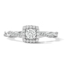 Thumbnail Image 1 of 0.35 CT. T.W. Diamond Cushion-Frame Engagement Ring in 10K White Gold