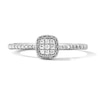 Thumbnail Image 1 of 0.04 CT. T.W. Diamond Cushion-Shaped Frame Promise Ring in Sterling Silver