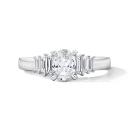 Vera Wang Love Collection Oval-Cut 1.18 CT.T.W. Diamond Multi-Stone Ring in 14K White Gold
